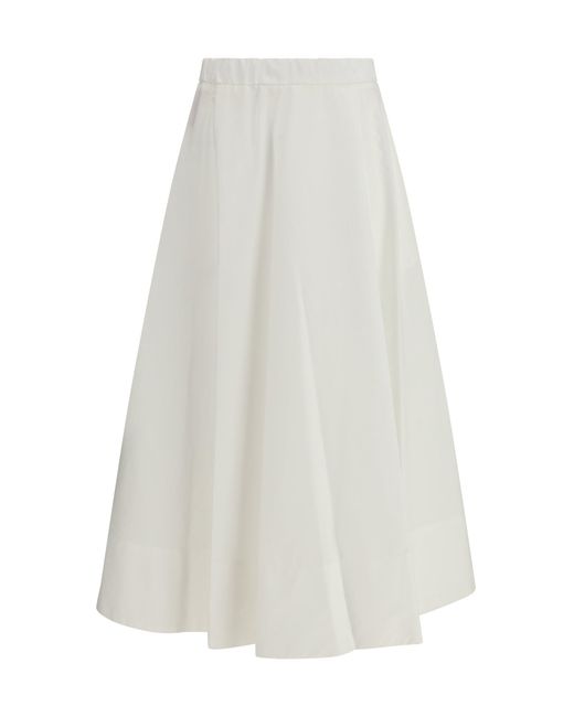 Cruna White Skirt Full-Length