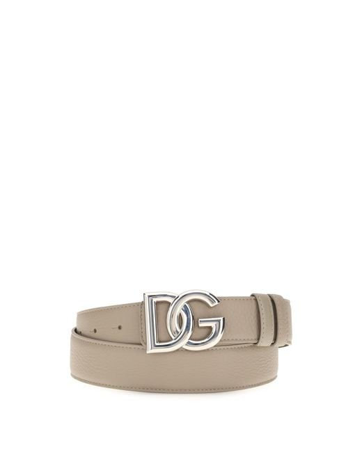 Dolce & Gabbana White Belt Calf Leather for men