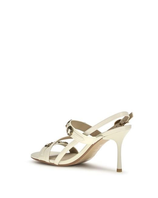 Pinko White Leather Sandals Vanda