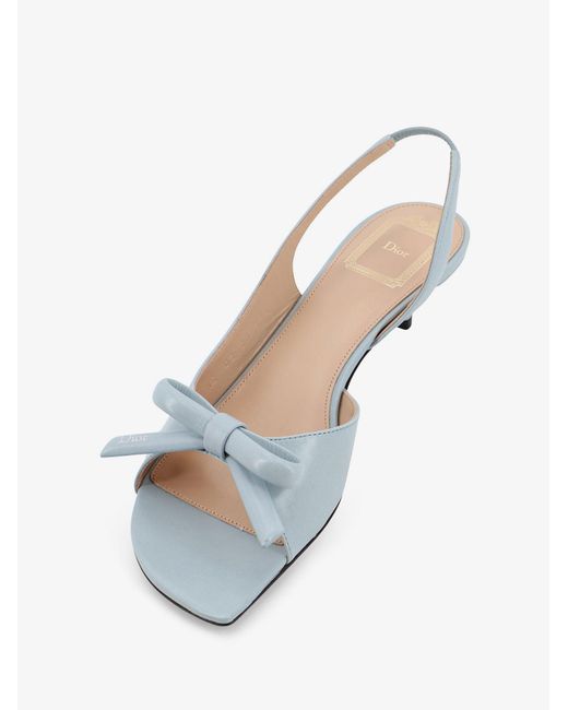 Dior White Dior Dior Bow Leather Sandals