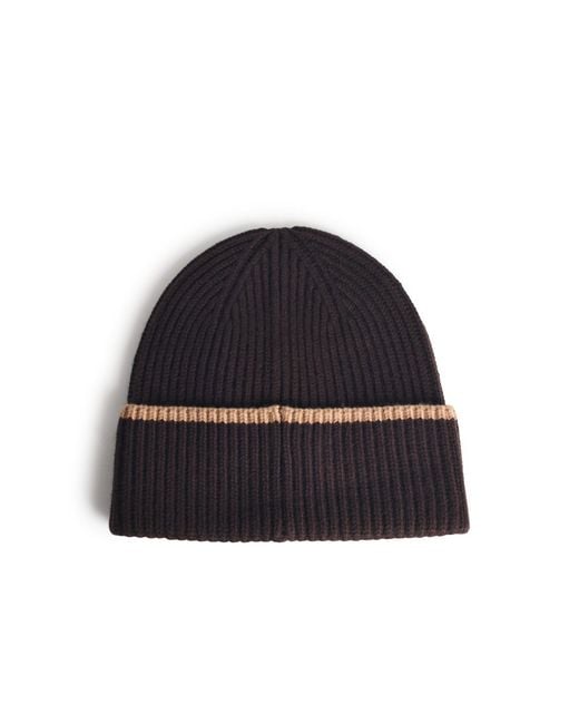 Drole de Monsieur Black 'Le Bonnet Laine' Merino Wool Beanie for men