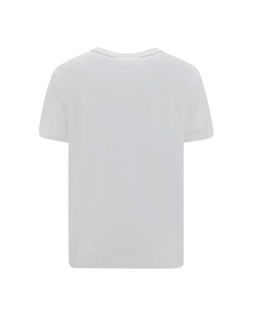 Brunello Cucinelli White Monochrome T-Shirt