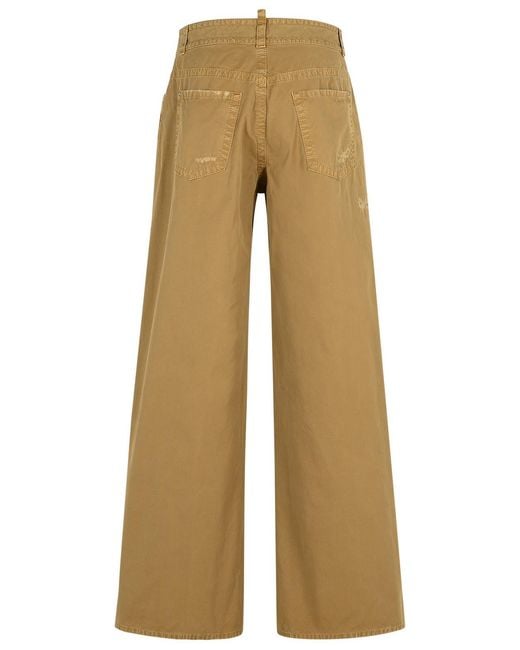 DSquared² Natural '9 To 5' Cotton Pants