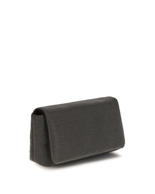 Brunello Cucinelli Gray Precious Flap Shoulder Bag