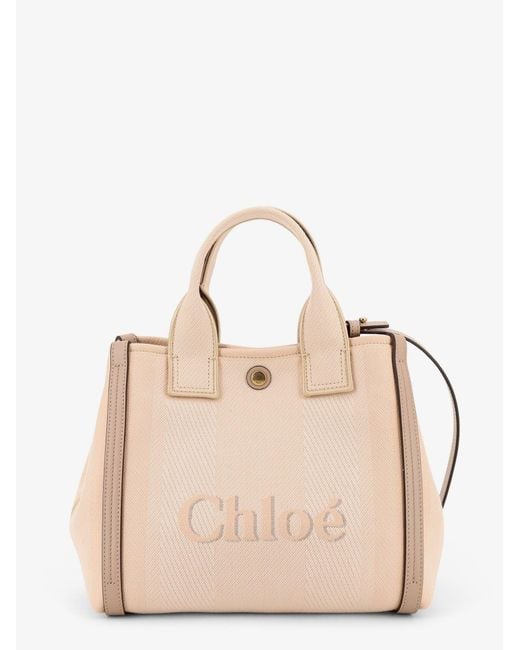 Chloé Natural Carry Canvas Crossbody Bag