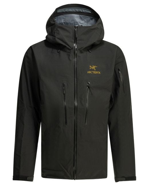 Arc'teryx Black Alpha Sv Windbreaker Jacket for men