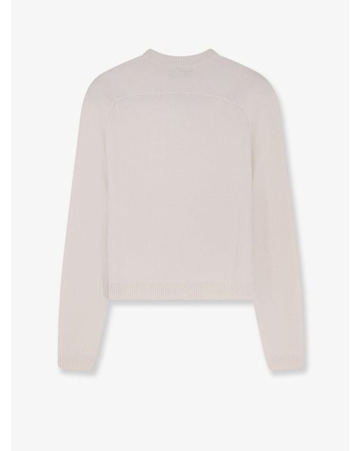 Gucci Natural Wool And Cashmere Cardigan With Metal Horsebit