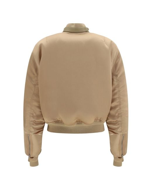 Tom Ford Natural Satin Aviator Bomber Jacket Buff