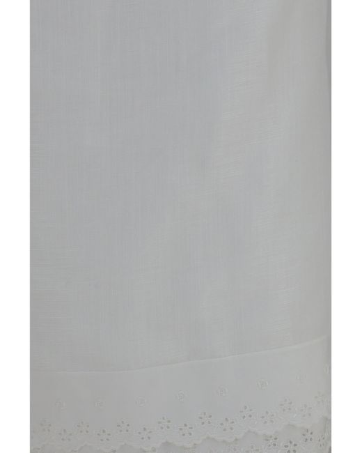 Magda Butrym Gray Embroidered Midi Skirt