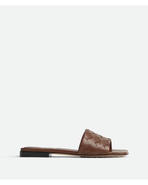Bottega Veneta Brown "Parco" Mules Flat
