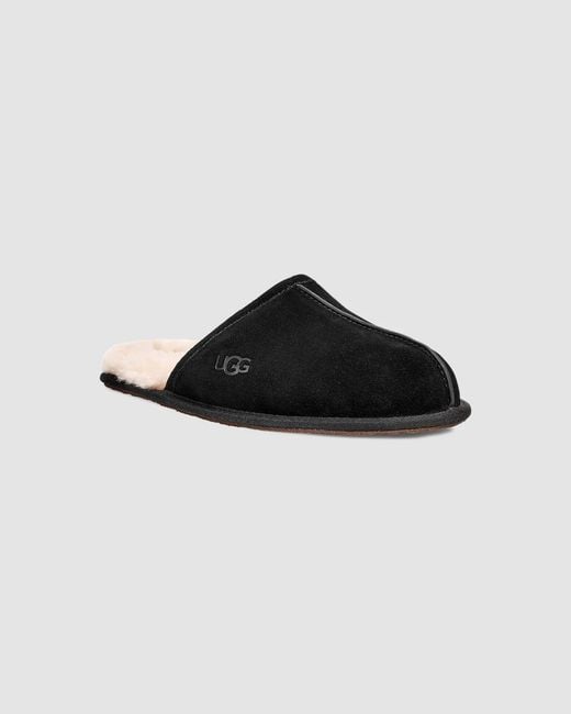 Ugg Black Scuff Leather Loafers for men