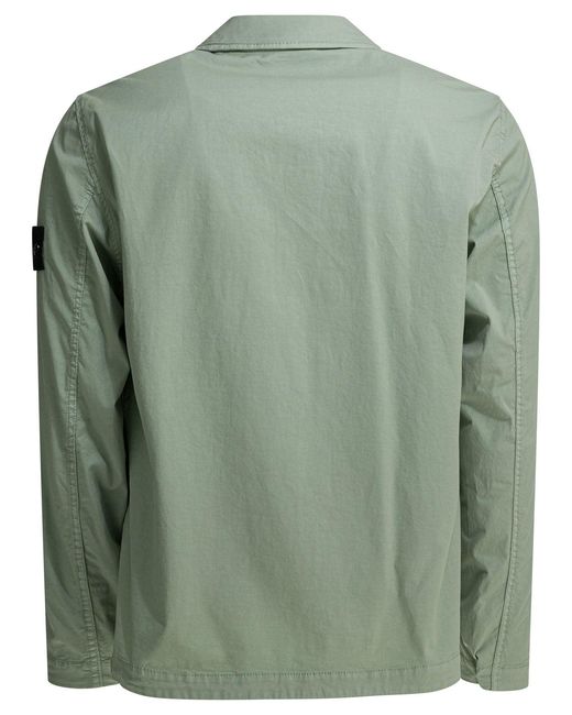 Stone Island Green Cotton Jacket for men