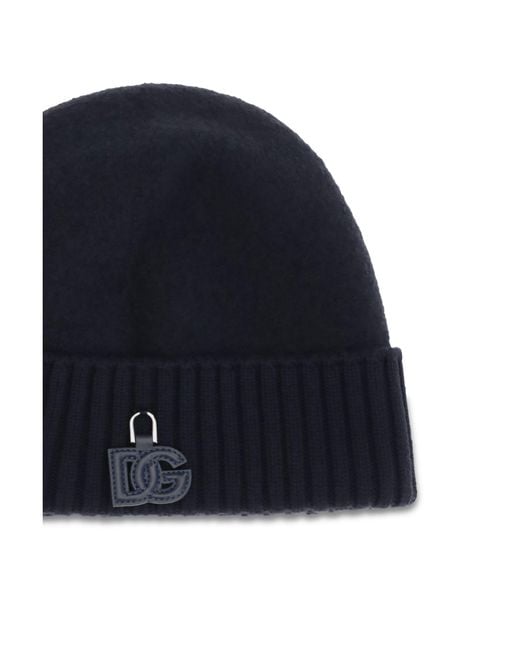Dolce & Gabbana Blue Dolce & Gabbana Beanie Hat for men
