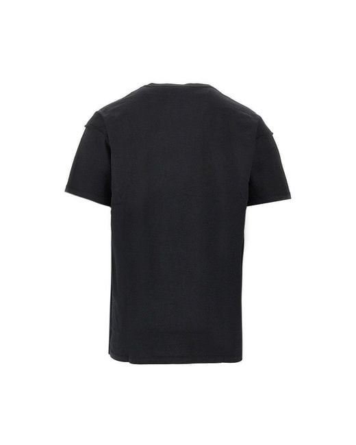 Purple Brand Black Inside-Out Jersey T-Shirt With Print for men