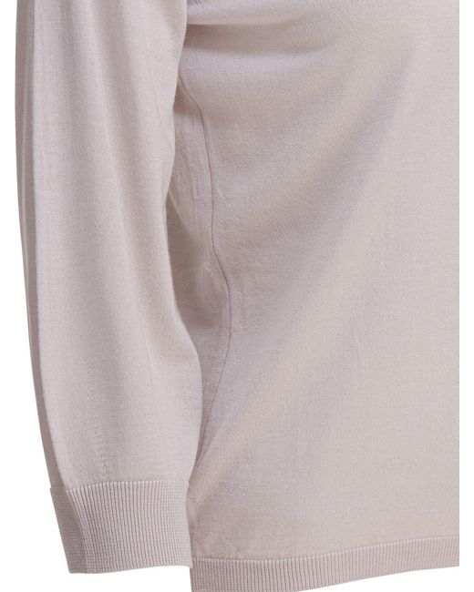 Max Mara Gray Wool And Cashmere Crewneck Sweater