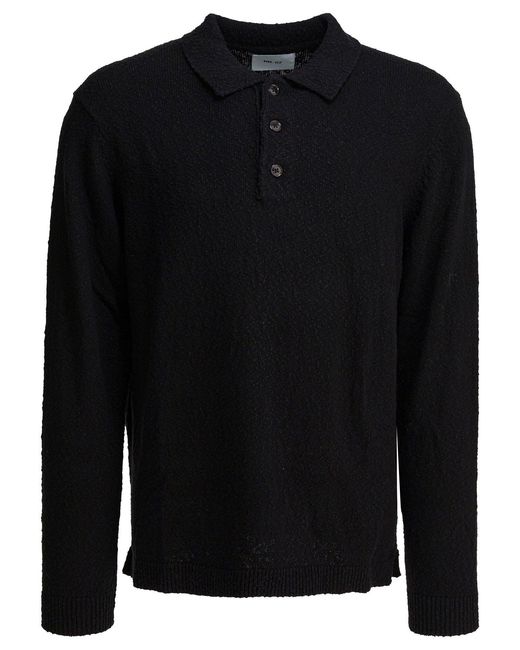 NN07 Black Cotton Polo Shirt for men