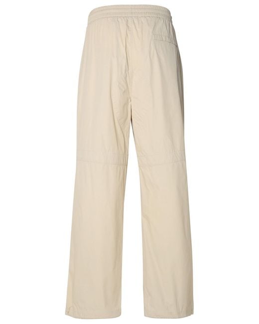 Burberry Natural Cotton Blend Trousers