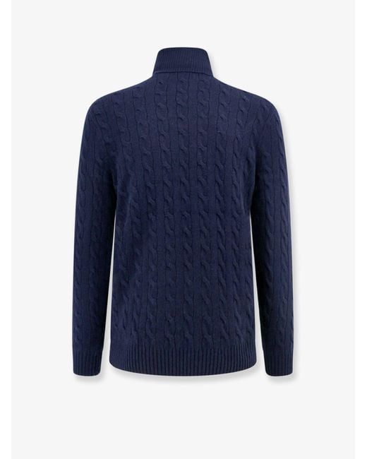 Polo Ralph Lauren Blue Certified Wool And Cashmere Turtleneck for men