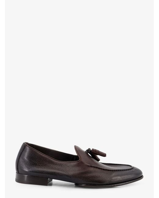 Doucal's White Daino Leather Loafers for men