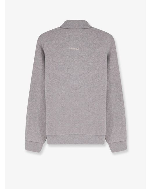 DUNST Gray Polo Shirt With Logo Patch for men