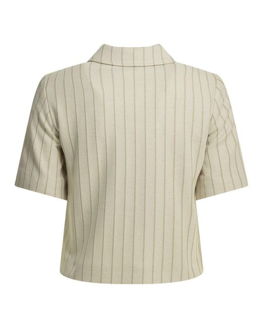 Max Mara White Pinstripe Blazer