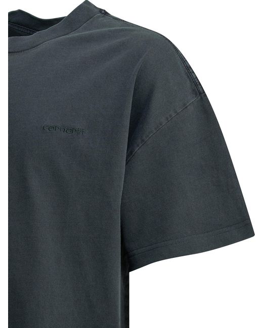 Carhartt Gray Benton Crewneck Cotton T-Shirt for men