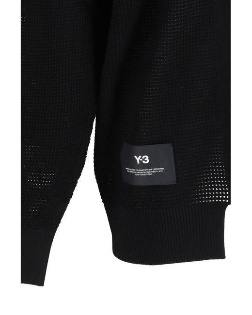Y-3 Black Logo Sweatshirt/Cwhite for men