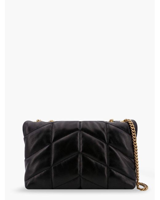 Saint Laurent Black Loulou Puffer Toy Matelasse Leather Shoulder Bag