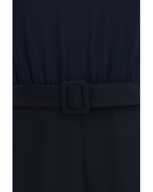 P.A.R.O.S.H. Blue P.A.R.O..H. Cady And Chiffon Jumpsuit