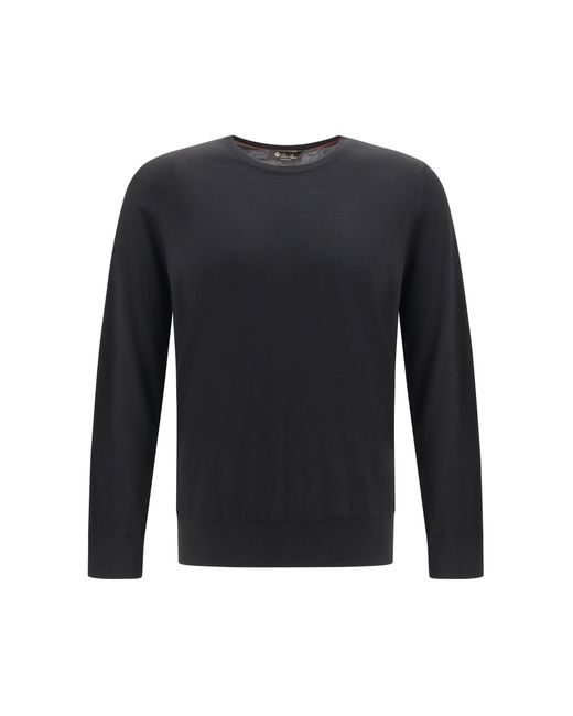 Men's Blue Virgin Wool Jumper
