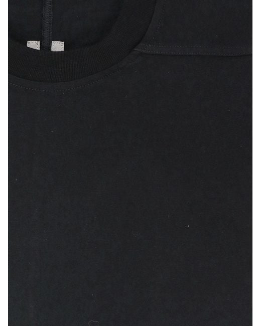 Rick Owens Black Cotton T-Shirt for men