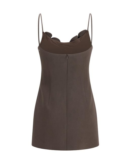 Magda Butrym Brown Short Wool-Blend Dress