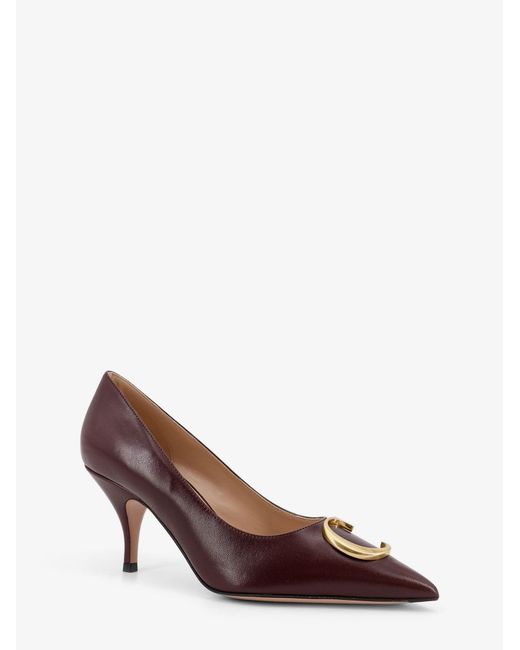 Dior Brown Dior Dior Initials Leather Pumps With Metal Cd Initials