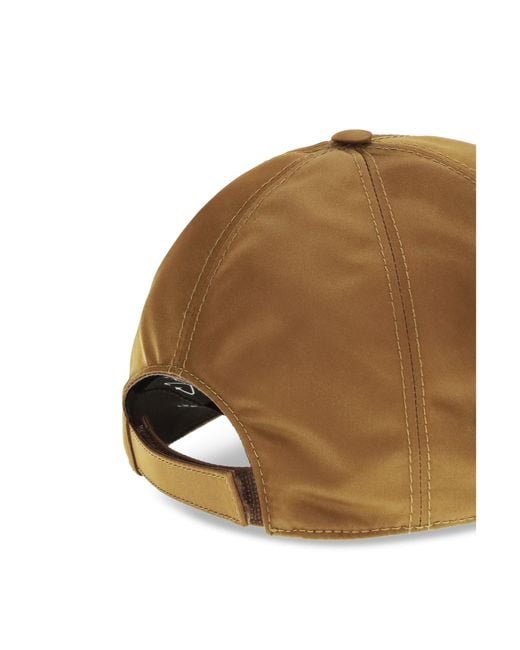 Prada Brown Logoed Baseball Hat