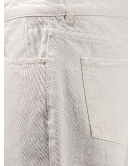 AMI White Cotton Trousers for men