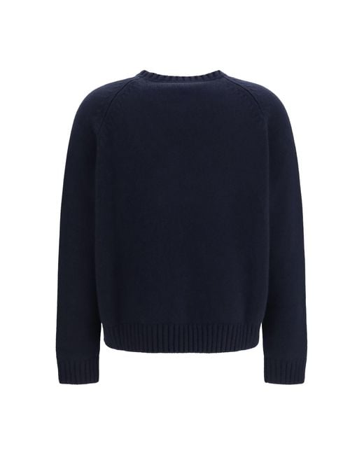 Loro Piana Blue Parksville Cashmere Crewneck Sweater