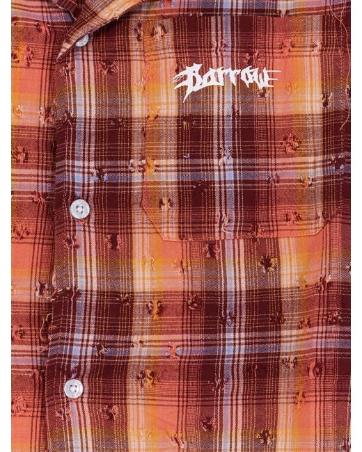 Barrow Red Shirt Bowling-Collar Cotton for men