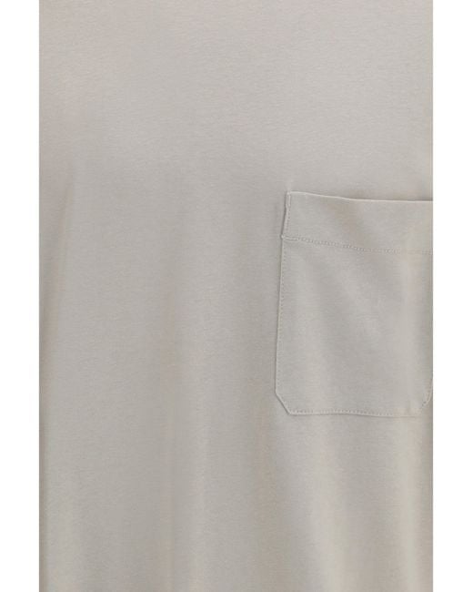 Lemaire Gray Cotton Blend T-Shirt for men