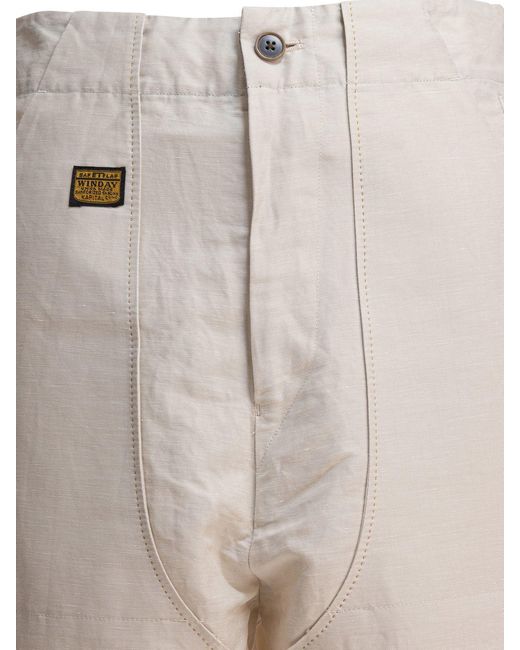 Kapital Natural Linen And Cotton Trousers for men