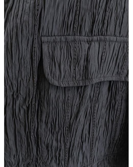 Alysi Gray Wrinkled Blazer