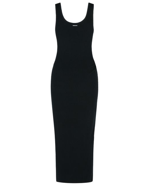 MICHAEL Michael Kors Black Ruched Wool Blend Dress