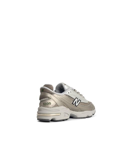 New Balance White 1000 Fabric Blend Sneakers for men