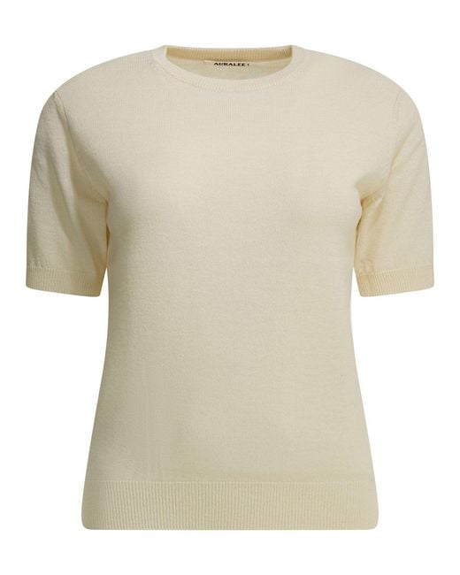 Auralee Natural Cashmere Crewneck Sweater Ivory