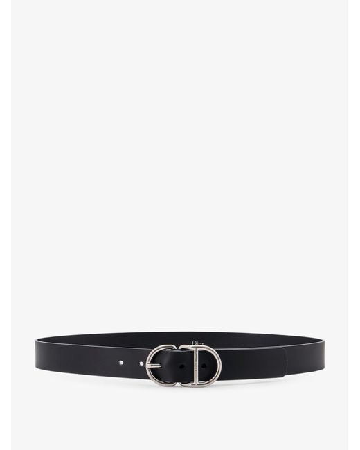 Dior White Dior Leather Belt for men