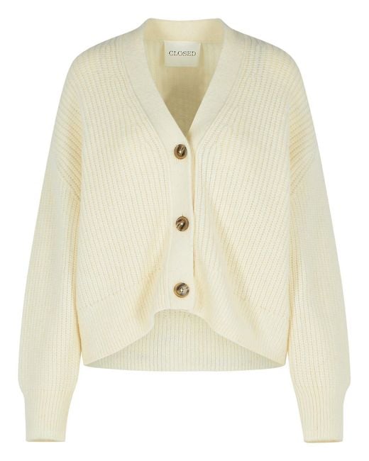 Closed Natural Alpaca Blend Cardigan Ivory