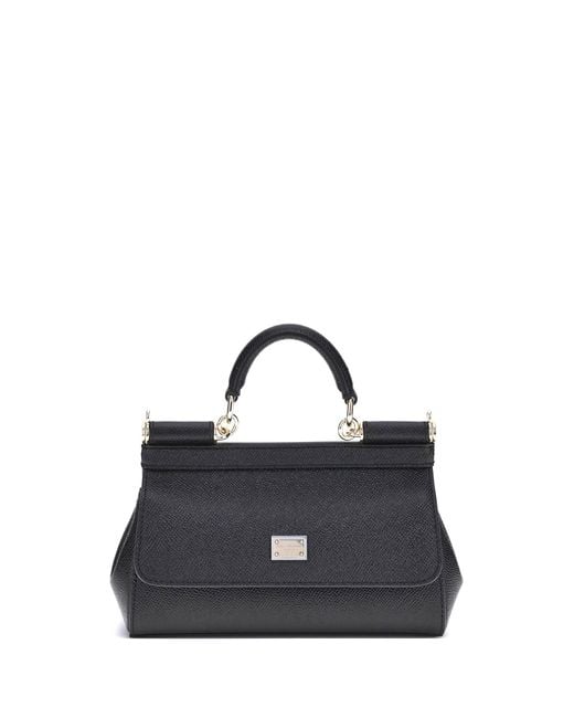 Dolce & Gabbana Blue Dolce & Gabbana Sicily Small Leather Handbag