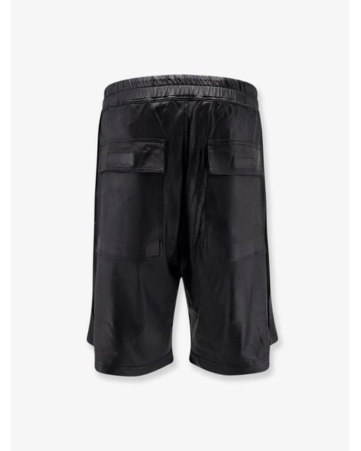 Rick Owens Black Acetate Bermuda Shorts for men