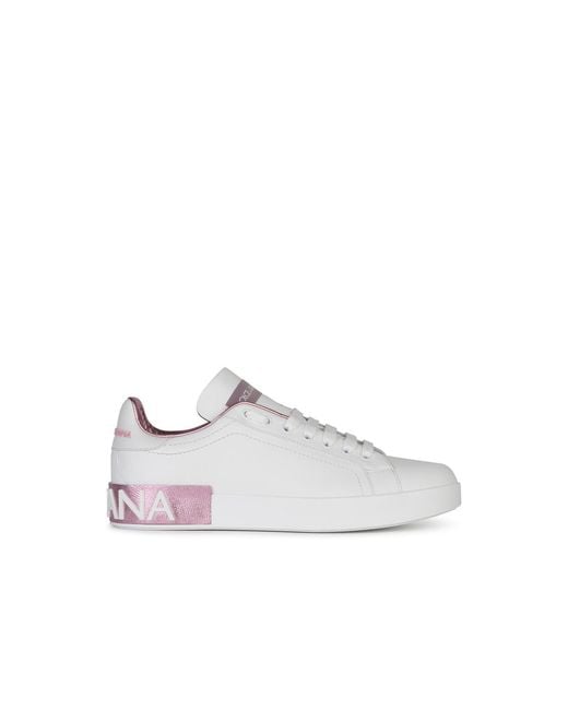 Dolce & Gabbana White Sneakers Portofino Calfskin