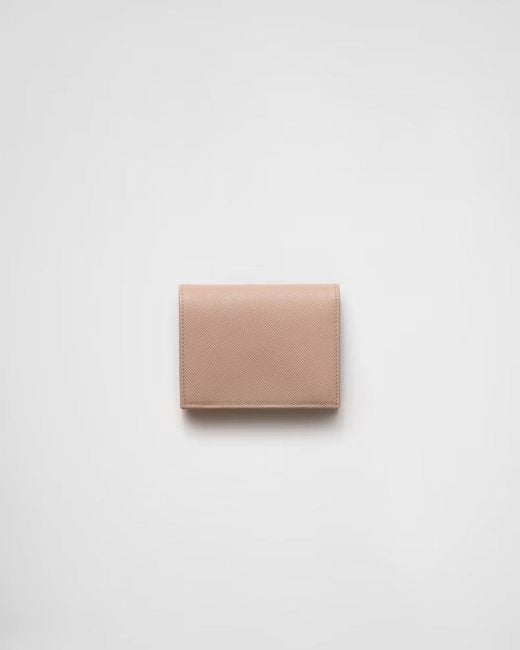 Prada White Saffiano Leather Wallet