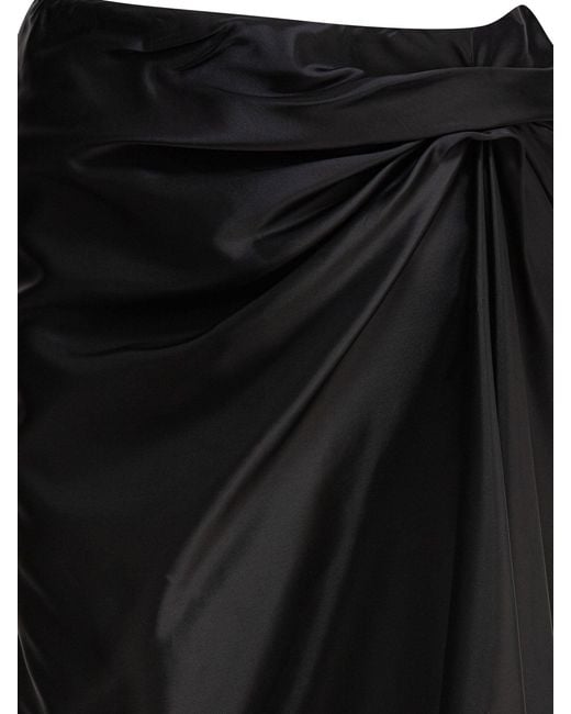 Balenciaga Black Draped Skirt